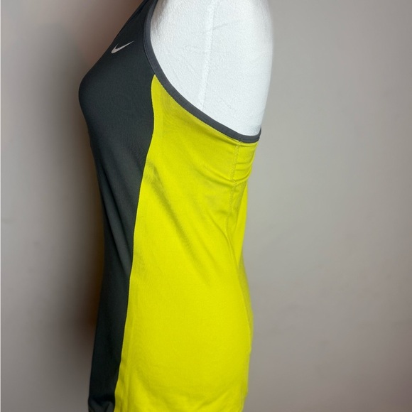 Nike Dri-FIT Women’s Gray Yellow Sleeveless Athletic Tank Top Size L - Picture 4 of 10